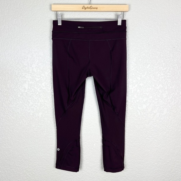Lululemon Inspire Crop II Luxtreme Leggings, Black Cherry 6 - Run, Gym, Tights - Picture 6 of 8